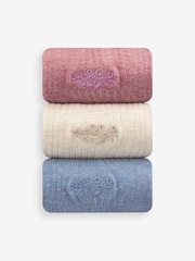 Laura Ashley Blue and Pink Laura Ashley Socks 3 Pack - Image 2 of 2