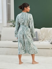 Laura Ashley Green Josette Dressing Gown - Image 2 of 6