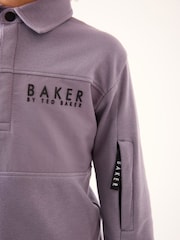 Lila - Baker by Ted Baker Langärmeliges Polo-Shirt aus 100 % Baumwolle - Bild 5 von 9