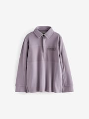 Lila - Baker by Ted Baker Langärmeliges Polo-Shirt aus 100 % Baumwolle - Bild 7 von 9