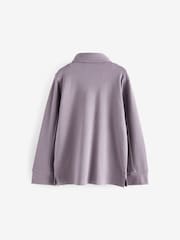 Lila - Baker by Ted Baker Langärmeliges Polo-Shirt aus 100 % Baumwolle - Bild 8 von 9