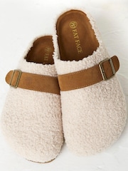 FatFace White Blair Borg House Shoes - Image 2 of 3