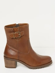 FatFace Brown Hollie Midheight Heel Boots - Image 1 of 4