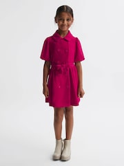 Vestido de doble botonadura de terciopelo Nancy de Reiss - Imagen 3 de 5