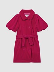 Reiss Pink Nancy Velvet Double Breasted Dress - Image 2 of 5