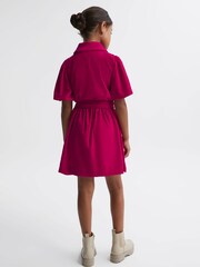 Reiss Pink Nancy Velvet Double Breasted Dress - Image 4 of 5