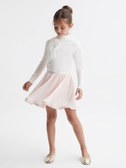 Reiss Ivory Bessie Senior Cotton Bow Funnel Neck T-Shirt - Image 2 of 5