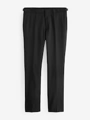 Black Slim Fit Signature Carlo Barbera Tuxedo Suit Trousers - Image 6 of 9