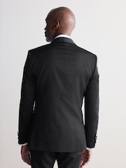 Black Slim Fit Signature Carlo Barbera Tuxedo Suit Jacket - Image 2 of 10