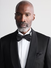 Black Slim Fit Signature Carlo Barbera Tuxedo Suit Jacket - Image 3 of 10