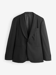 Black Slim Fit Signature Carlo Barbera Tuxedo Suit Jacket - Image 4 of 10