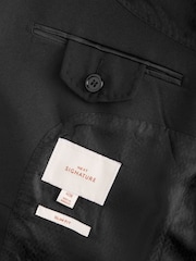 Black Slim Fit Signature Carlo Barbera Tuxedo Suit Jacket - Image 7 of 10