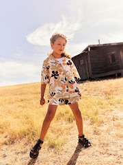 Orange/Black Print Shirt And Shorts Co-ord Set (3-16yrs) - Image 1 of 5