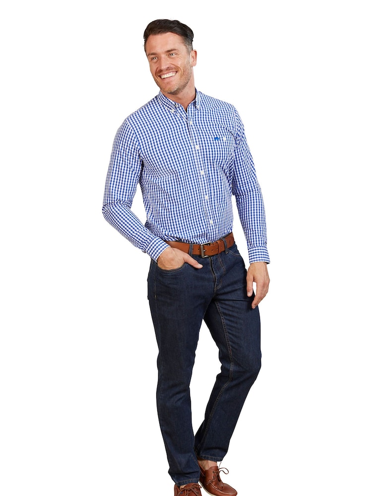 Raging Bull Classic 100% Cotton Long Sleeve Gingham Shirt - Image 2 of 7