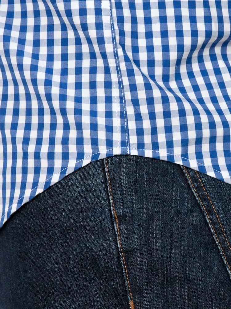 Raging Bull Classic 100% Cotton Long Sleeve Gingham Shirt - Image 4 of 7