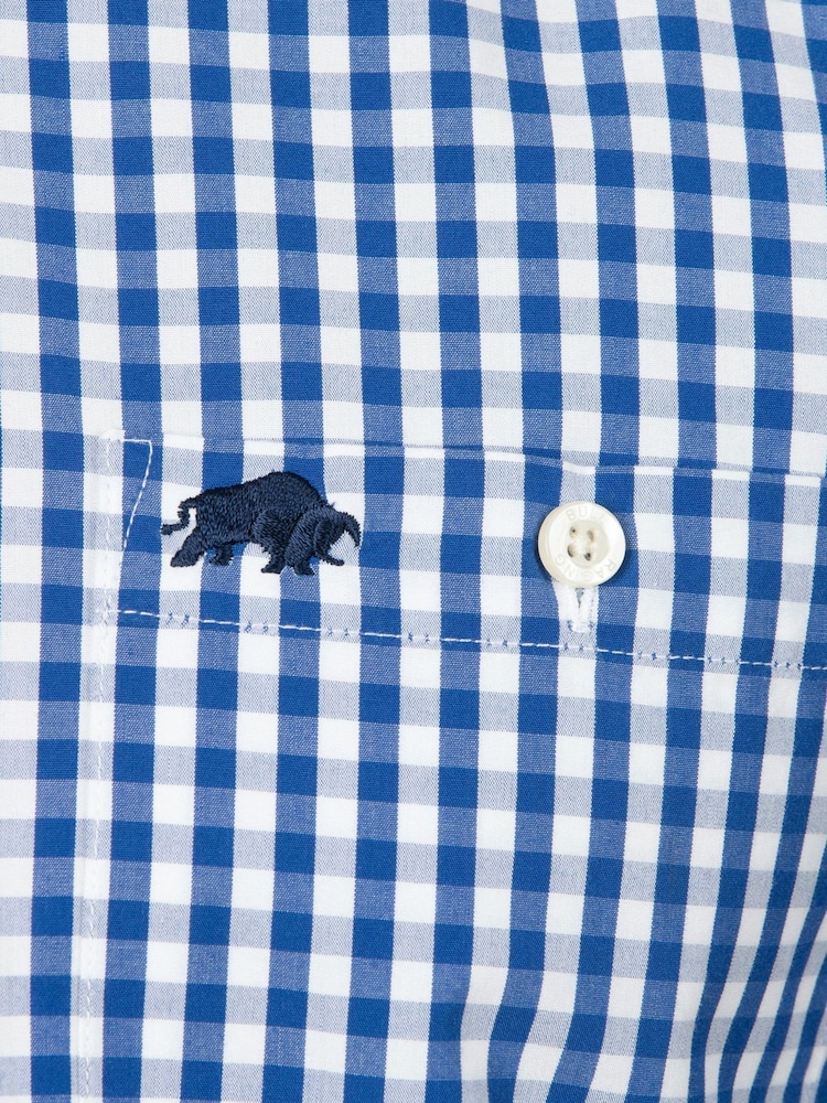Raging Bull Classic 100% Cotton Long Sleeve Gingham Shirt - Image 6 of 7