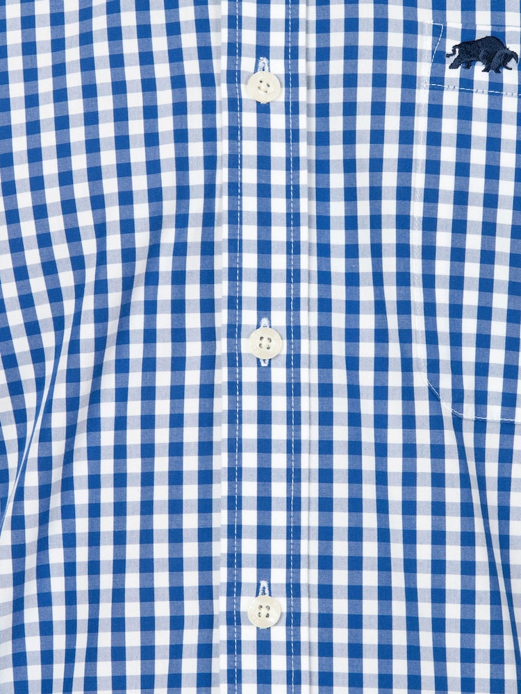 Raging Bull Classic 100% Cotton Long Sleeve Gingham Shirt - Image 7 of 7