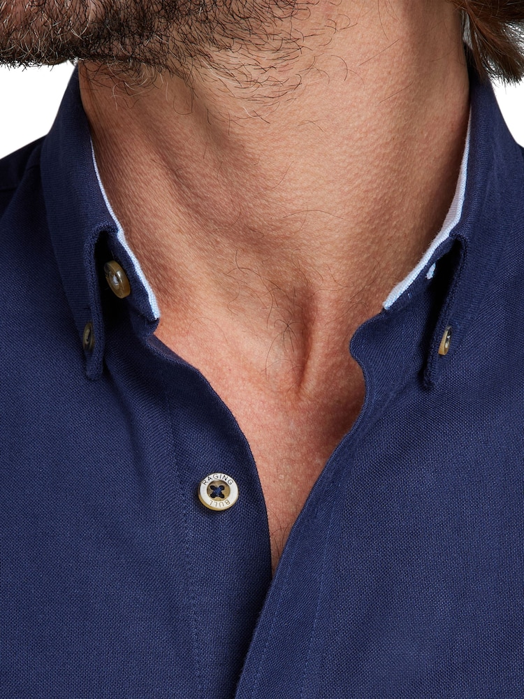 Raging Bull 100% Cotton Classic Long Sleeve Oxford Shirt - Image 3 of 6