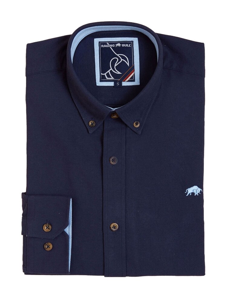 Raging Bull 100% Cotton Classic Long Sleeve Oxford Shirt - Image 6 of 6