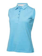 Calvin Klein Golf Blue Sleeve Less Performance Cotton Pique Polo - Image 4 of 7