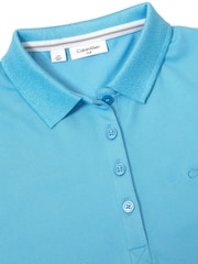 Calvin Klein Golf Blue Sleeve Less Performance Cotton Pique Polo - Image 6 of 7