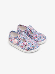 JoJo Maman Bébé Summer Ditsy Girls' Canvas Summer Shoes - Image 1 of 1