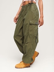 Superdry Green Baggy Parachute Trousers - Image 1 of 10