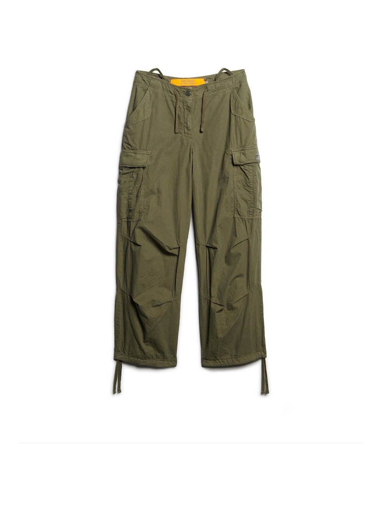 Superdry Green Baggy Parachute Trousers - Image 10 of 10