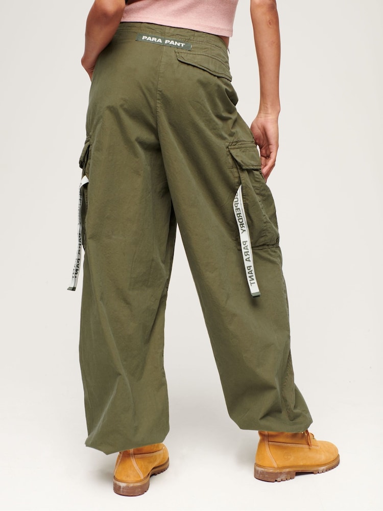 Superdry Green Baggy Parachute Trousers - Image 2 of 10