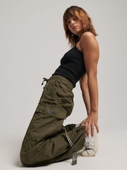 Superdry Green Baggy Parachute Trousers - Image 4 of 10