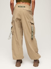 Superdry Brown Baggy Parachute Trousers - Image 2 of 3