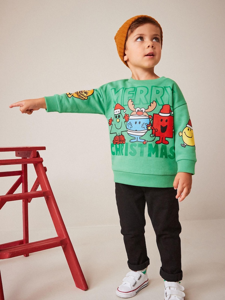 Green Christmas Mr. Men Sweatshirt (3mths-8yrs) - Image 2 of 7