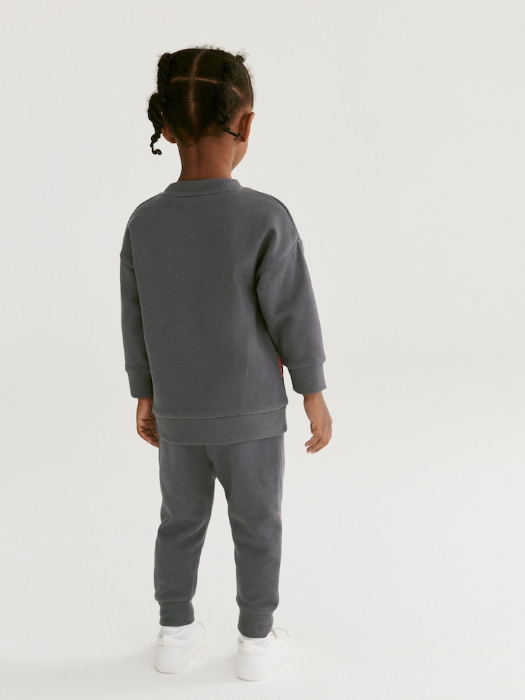 Charcoal Grey Marvel Spider-Man Jersey Sweatshirt And Joggers Set (3mths-8yrs) - Image 3 of 7