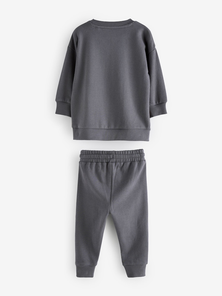 Charcoal Grey Marvel Spider-Man Jersey Sweatshirt And Joggers Set (3mths-8yrs) - Image 6 of 7