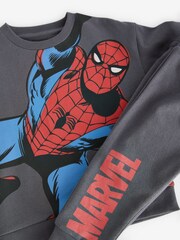 Charcoal Grey Marvel Spider-Man Jersey Sweatshirt And Joggers Set (3mths-8yrs) - Image 7 of 7