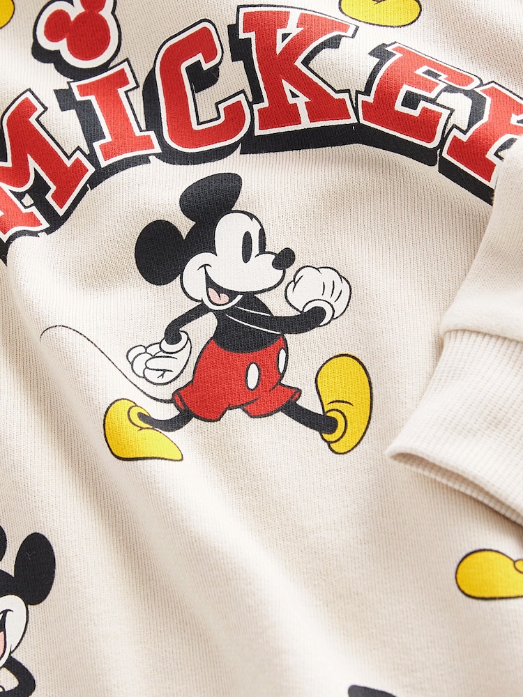 لون كريم محايد - All Over Print Disney Mickey Sweatshirt (3mths-8yrs) - صورة 3 من 3