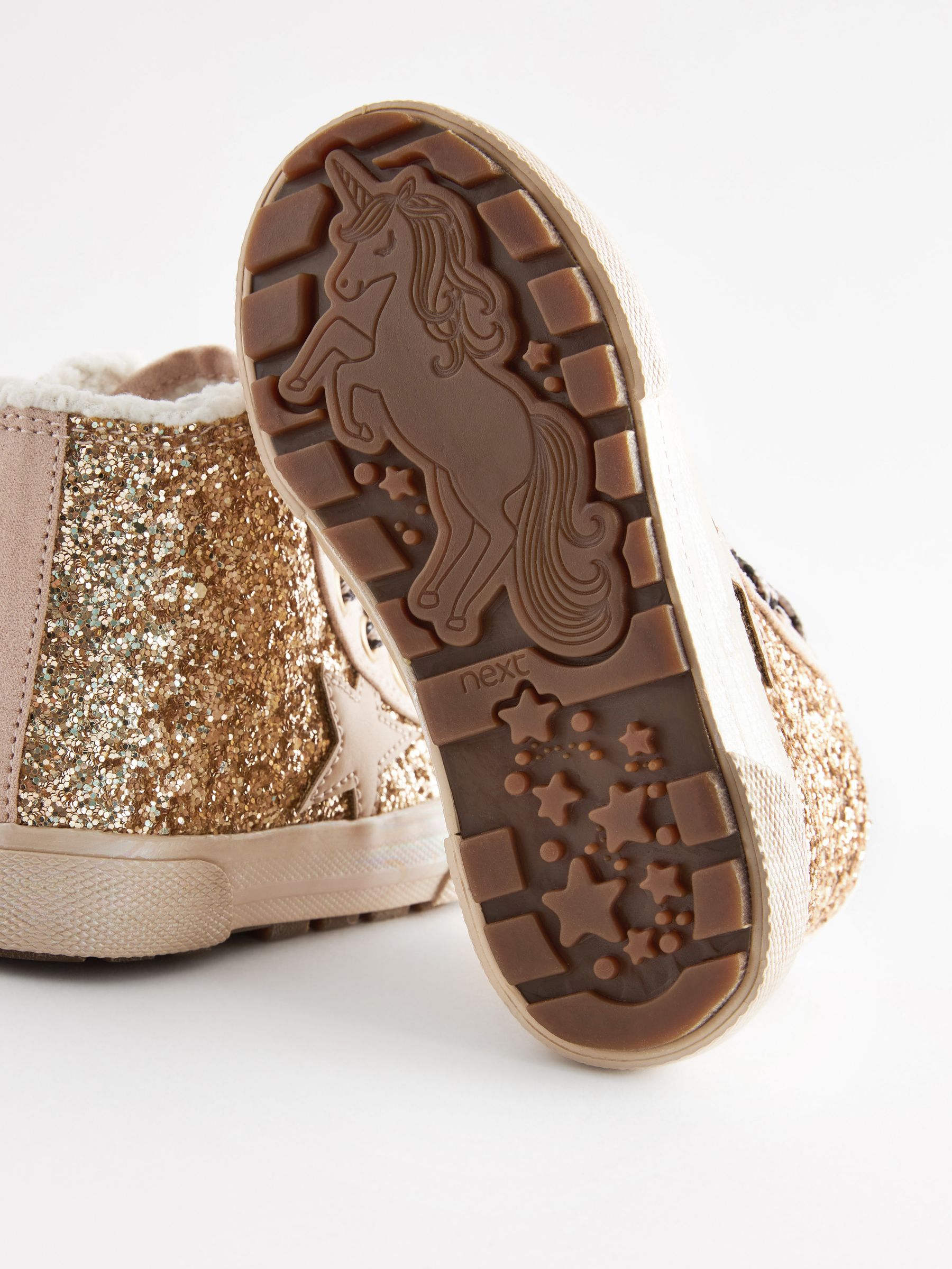 Childrens gold glitter shoes discount