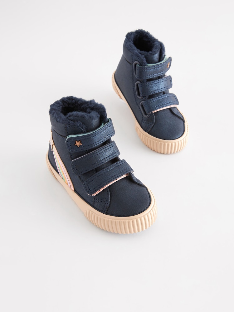 Navy Rainbow High Top Trainers - Image 1 of 5