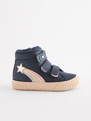 Navy Rainbow High Top Trainers - Image 2 of 5
