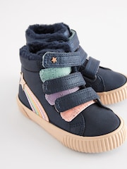 Navy Rainbow High Top Trainers - Image 3 of 5
