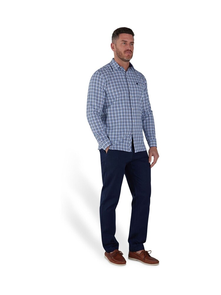 Raging Bull Blue Long Sleeve Brushed Cotton Gingham Shirt - Image 2 of 8