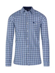 Raging Bull Blue Long Sleeve Brushed Cotton Gingham Shirt - Image 5 of 8