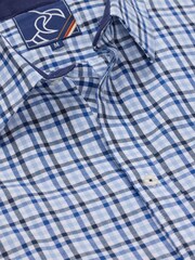 Raging Bull Blue Long Sleeve Brushed Cotton Gingham Shirt - Image 6 of 8