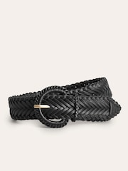 Boden Black Woven Leather Belt - Image 2 of 3
