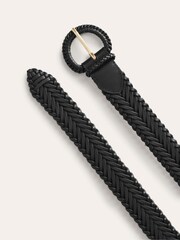 Boden Black Woven Leather Belt - Image 3 of 3