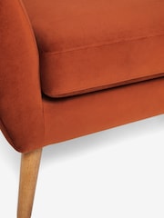 Soft Velvet Rust Brown Wilson II Highback Armchair - Image 3 of 9