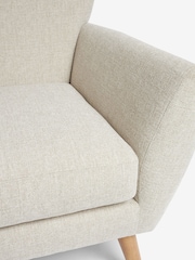 Tweedy Plain Light Natural Wilson II Highback Armchair - Image 3 of 8
