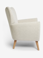 Tweedy Plain Light Natural Wilson II Highback Armchair - Image 7 of 8