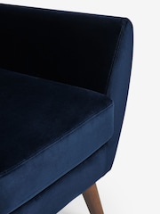 Soft Velvet Navy Blue Wilson II Highback Armchair - Image 3 of 9