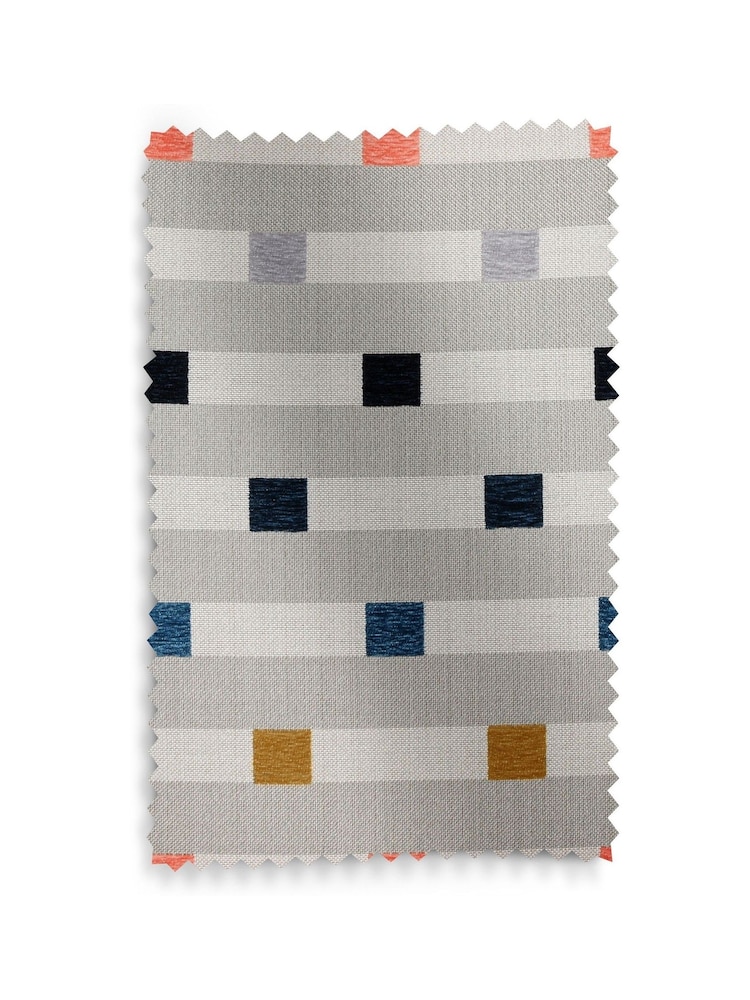 Chunky Stripe Geo Grey Wilson II Highback Armchair - Image 9 of 9